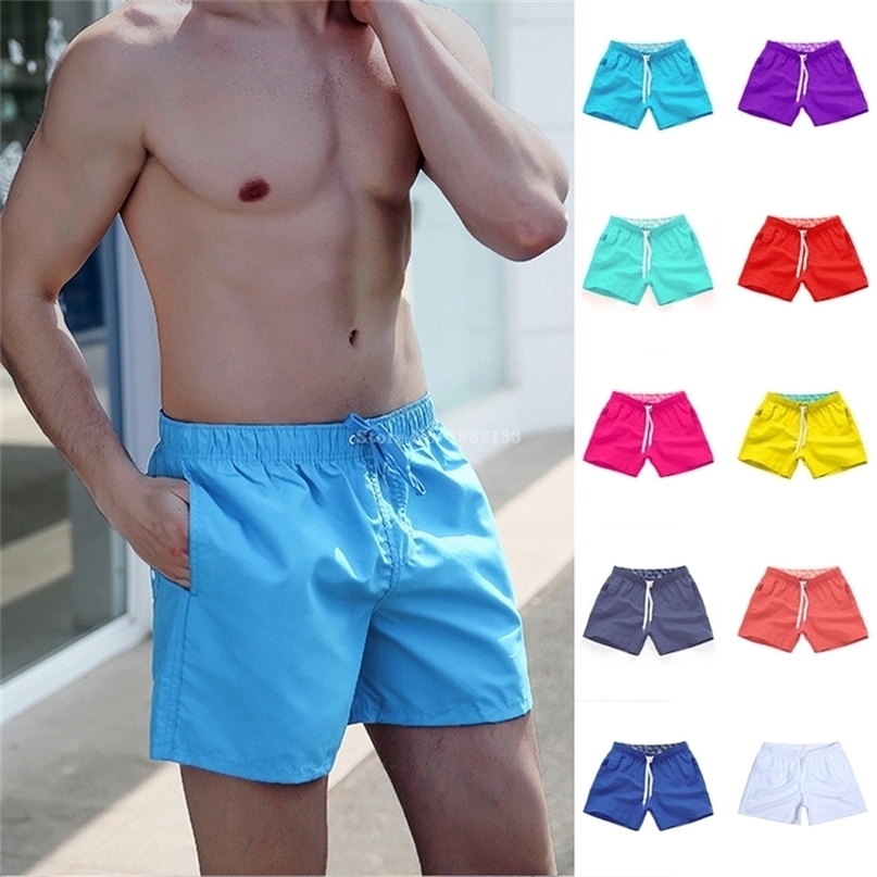 

Swimming trunks men Summer Breeches board shorts Casual Bermudas Black White Boardshorts Homme Classic Clothing Beach Short Male 220616, Rose pink
