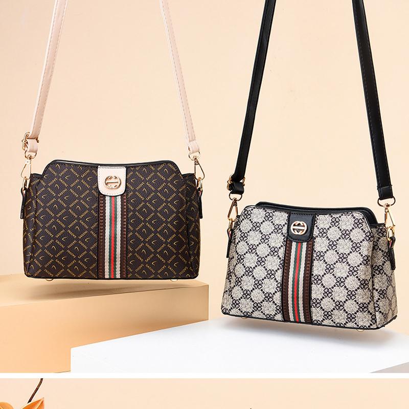 

Evening Bags Large Capacity Fashion Women's Retro Printed Shoulder Bag Luxury PU Leather Casual Crossbody Lady Designer HandbagEvening