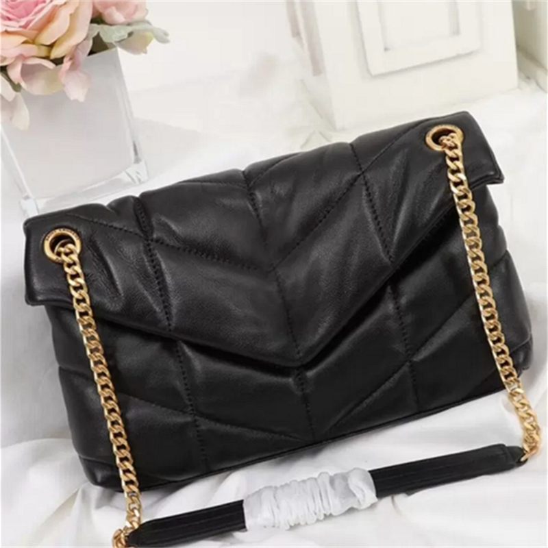 

7A TOP Luxury designer handbags LOULOU PUFFER BAG shoulder bag Quilted Lambskin Handbag High Quality Women's Bags, White