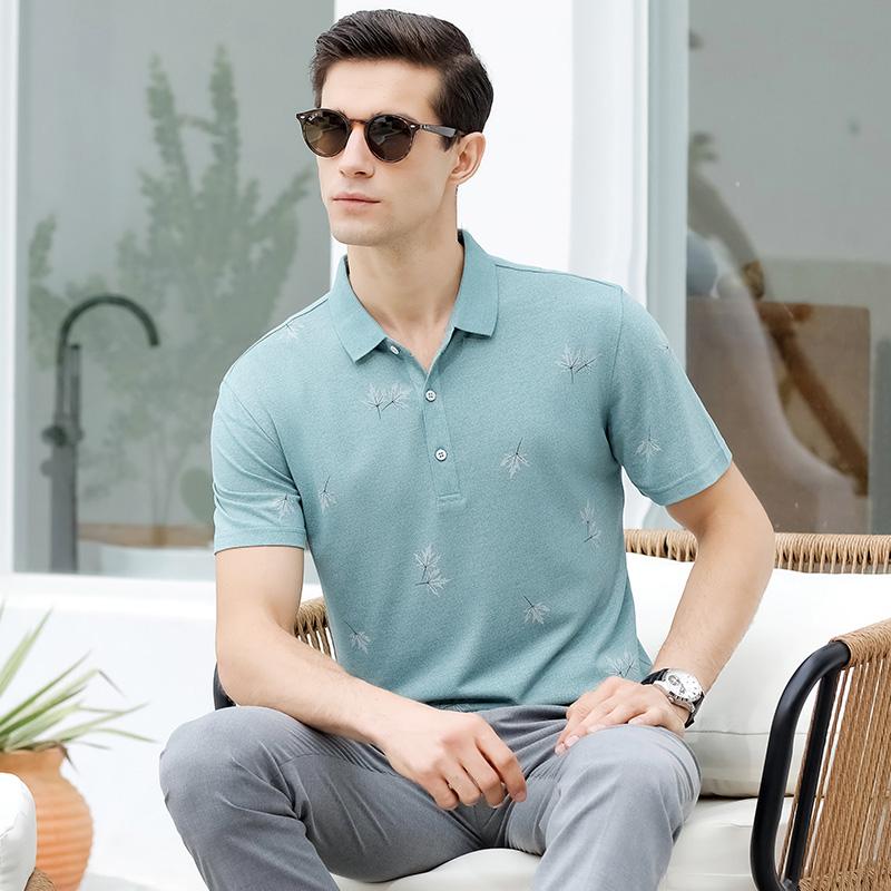 

Men' Polos Summer Printed Shirt Men Short Sleeve Casual Shirts Mens PolosMen' Men'sMen, Blue