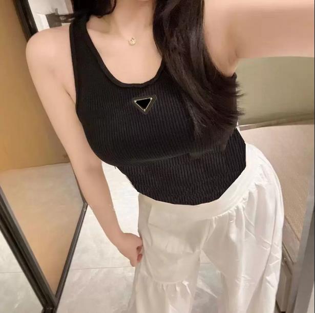 

Newest Fashion Womens T Shirts Sleeveless Woman Vests t-shirt Summer Tanks Camis Tees Vest Short Shirt Lady Slim Vests Ice Silk Tops, Black