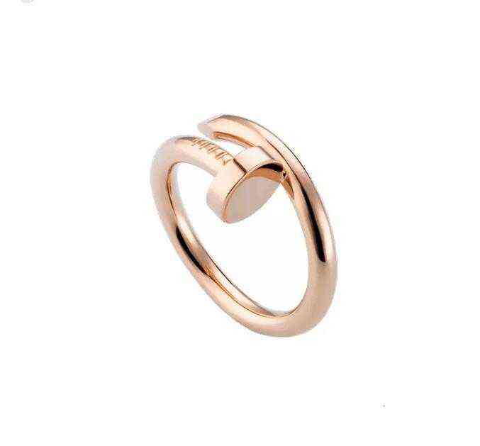 

Nail Ring Luxury Designer Jewelry Diamond Rings For Women Titanium Steel Alloy Gold-Plated 2022 Fashion Accessories Never fade Not allergic