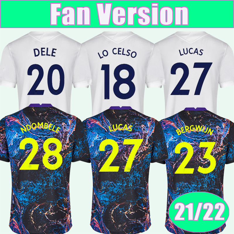 

21 22 KANE SON LAMELA Mens Home White Soccer Jerseys DELE ERIKAEN VERTONGHEN Away Football Shirt LINGARD SISSOKO LLORENTE Uniforms, Qm9901 21 22 away ... patch