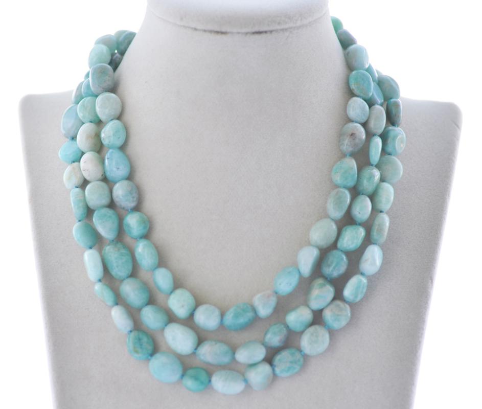 

Chains Z10215 50" 13mm Natural Baroque Amazonite Crystal Amethyst Fluorite Morganite Necklace