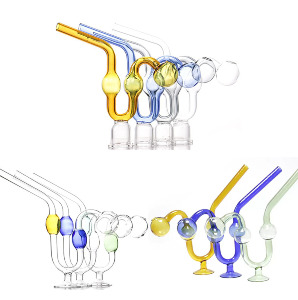 

Snakelike Glass Oil Burner Pipes Smoking Pipe Tobacco Rig Bong Hookah Shisha Water Tube