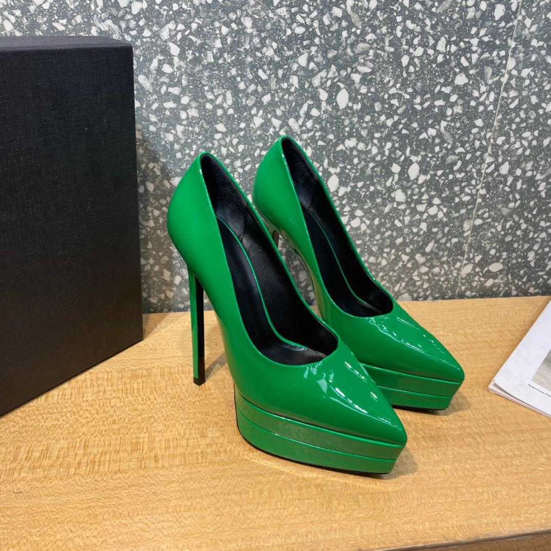 

Fashion-Womens LA Medusa Aevitas Double Platform Pump Dress Shoe Ladys Fashion Luxurys Designer Pointed Toe High Heel Sandal Genuine
