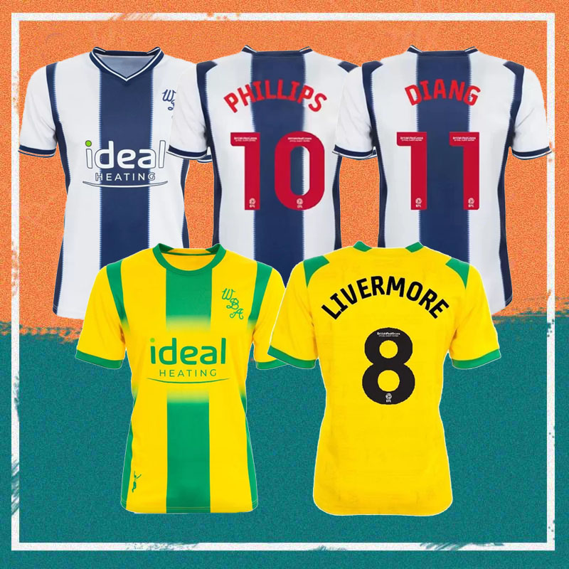 

22/23 West Bromwich Albin soccer jerseys 2022 Robinson Livermore PHILLIPS Shirt Diang GRANT Mowattfootball uniform sale, Home