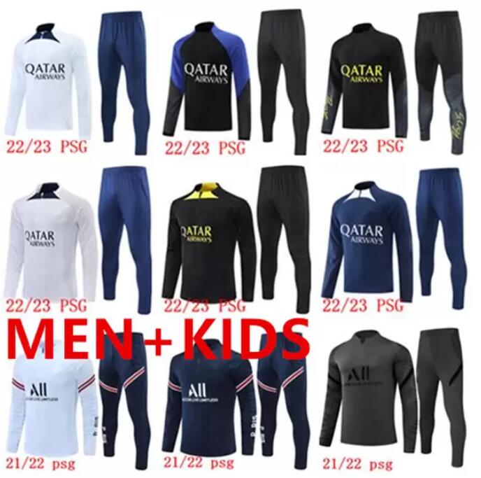 

22 23 PSGS MBAPPE adult tracksuit jacket 2022 2023 kids and men training suit long sleeve Football soccer Jersey kit uniform chandal