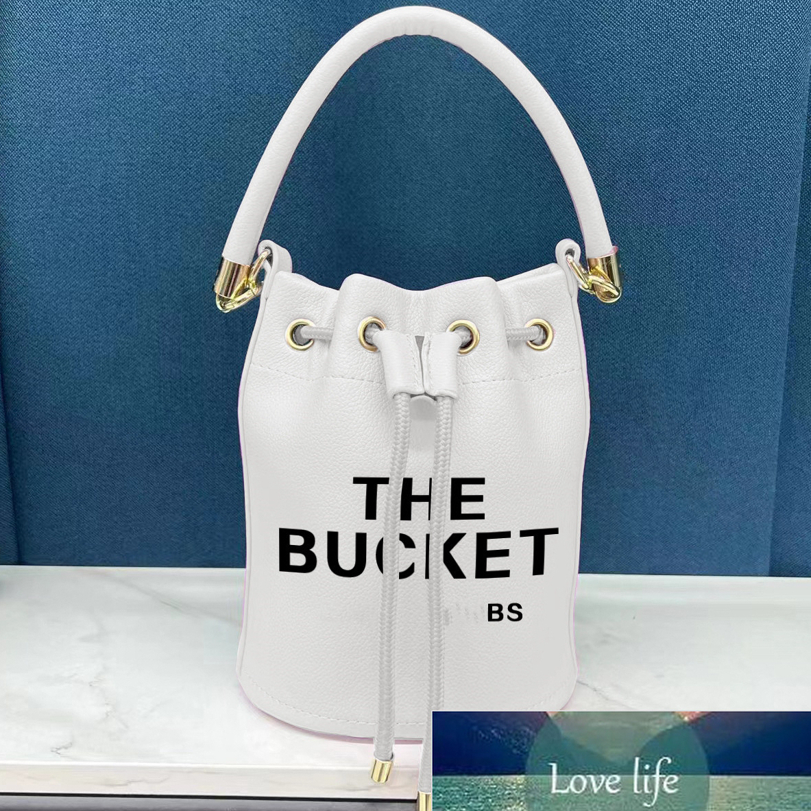

The Bucket Bags designer Top Quality crossbody tote bag Woman handbag PU Leather Small Shoulder Purse Fashion Pochette String, As pic