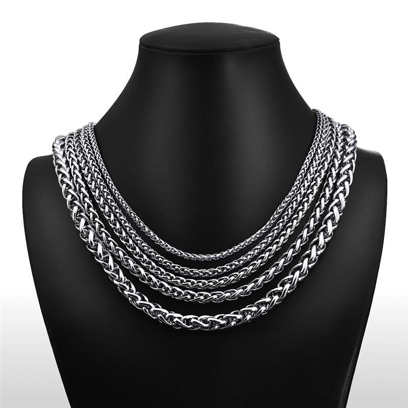 

Chains Jiayiqi 3-8mm Stainless Steel Keel Chain Filled Solid Necklace With Lobster Clasps Long Men Women Hiphop Jewelry Gifte