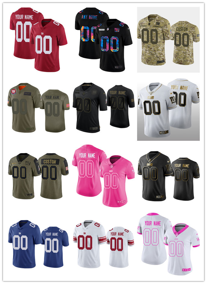 

Customized Jersey Football New York''Giants''MEN WOMEN YOUTH 100% Embroidery S-6XL
