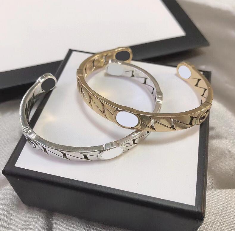 

Bracelets Bangles Designer Unisex High quality Stainless Steel Crystal Bracelet Letters Gold Color Bracelet Bangle For Couple Cuban Jewelry