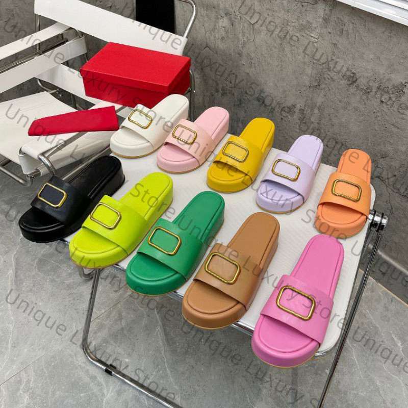 

Summer Luxury One Stud Sheep Leather Slipper Womens Designers Big V Metal Rivets Fashion Sandals Ladies 5.5CM Thick Rubber Sole Platform Shoes 35-40, 05.