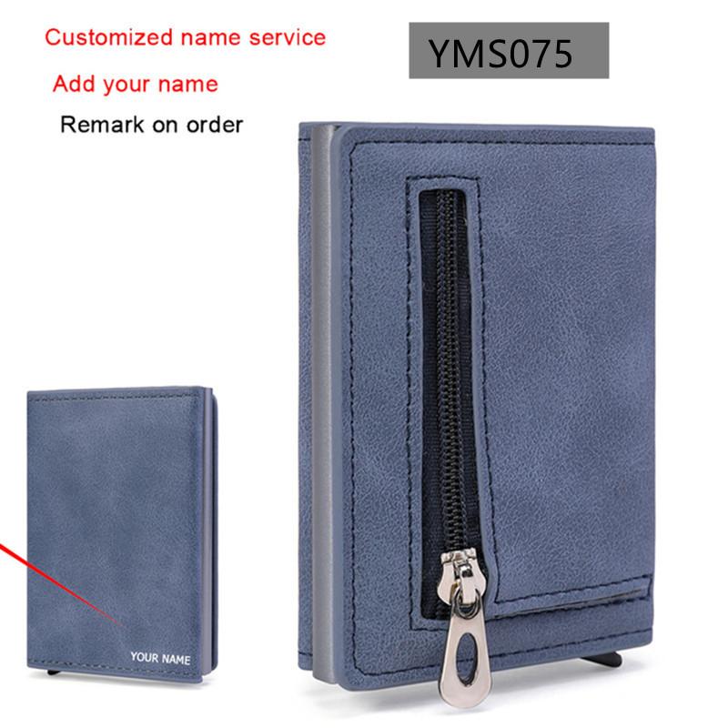 

Card Holders Customized Wallet Unisex -up RFID Top Multifunction Magnet Holder With Note Compartment Coin PocketCard HoldersCard, 071-dark blue