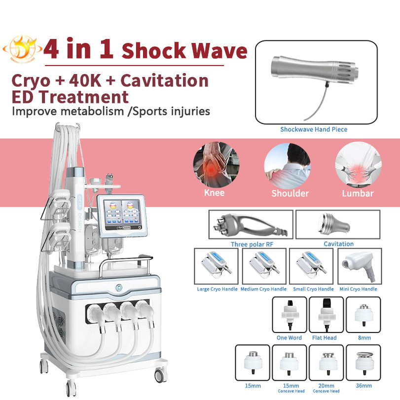 

High Quality 2In1 Cryolipolysis Fat Freezing Machine Shock Wave Therapy Slimming Shockwave Weight Loss