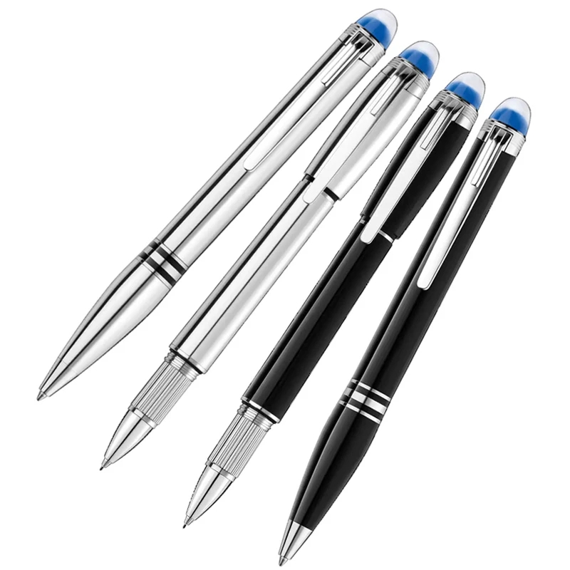 

LGP Luxury Fountain Rollerball Ballpoint Pen High Quality Blue Crystal Top Stationery Writing Smooth With Serial Number, As pic show