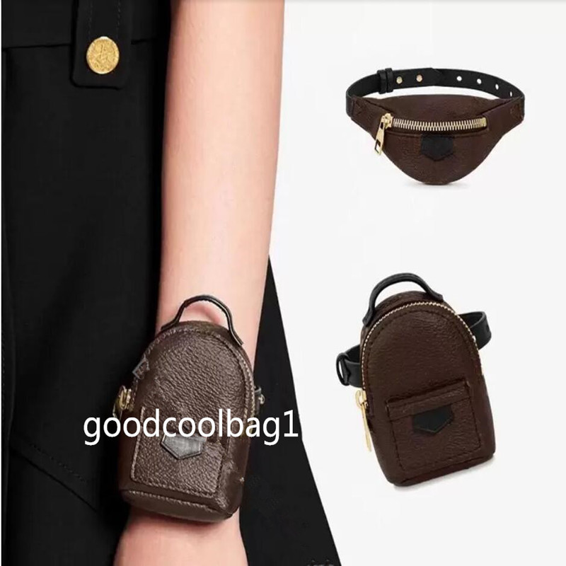 

Designers Spring mini palm Women Bags backpacks Europe Brand luxury Wrist Arm Damier Cobal Mens coin Watch earphone Purse, About :12x8cm-with logo