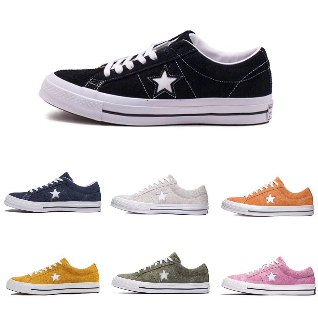 

one star little star orange ins style versatile high-value ultra light national men's women's casual shoes, White & blue