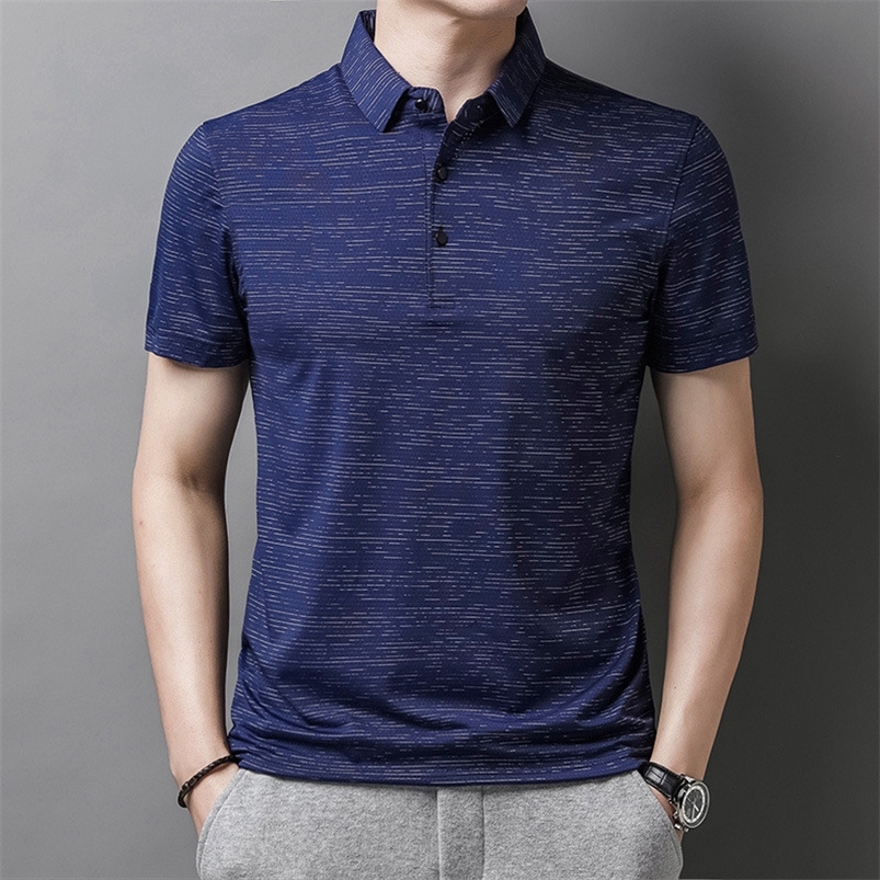 

Ymwmhu Men Polo Shirt Short Sleeve Summer Thin T Shirt Casual Polo Shirt for Man Clothing Fashion Shirts Brand 220418, Navy blue