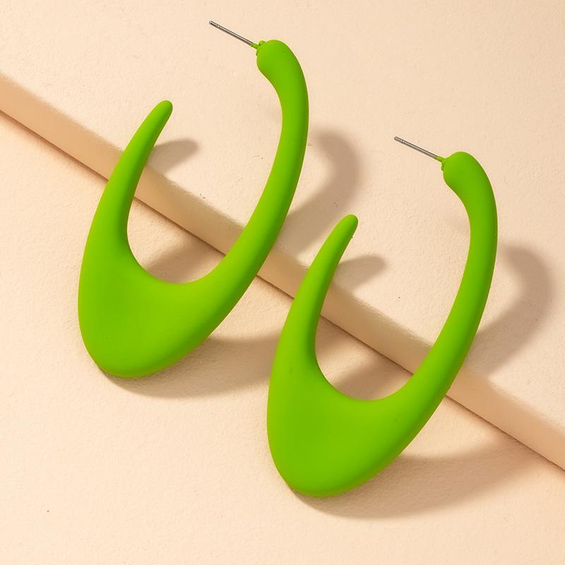 Boucles d'oreilles longues avec peinture en aérosol acrylique pour femmes, lustre suspendu, mode, jaune, vert, bijoux de fête, accessoires, vente