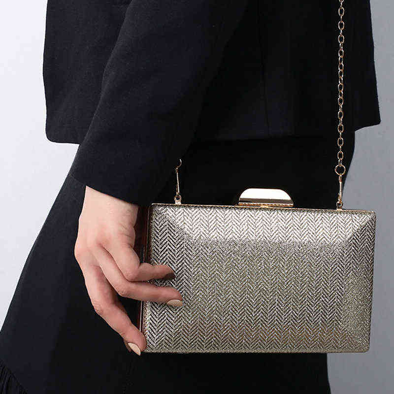 

Evening Bags Metal Fashion Design Lingge Pu Leather Mini Party Clutch Bag Ladies Evening Bag Chain Purse Mini Shoulder Bag Handbag Holder 220323, Gold