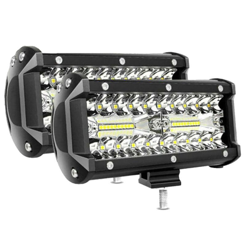 

Car Headlights 2Pcs Led Light Bars Projectors/work 7-inch Spot Flood Combo Work 12v For SUV