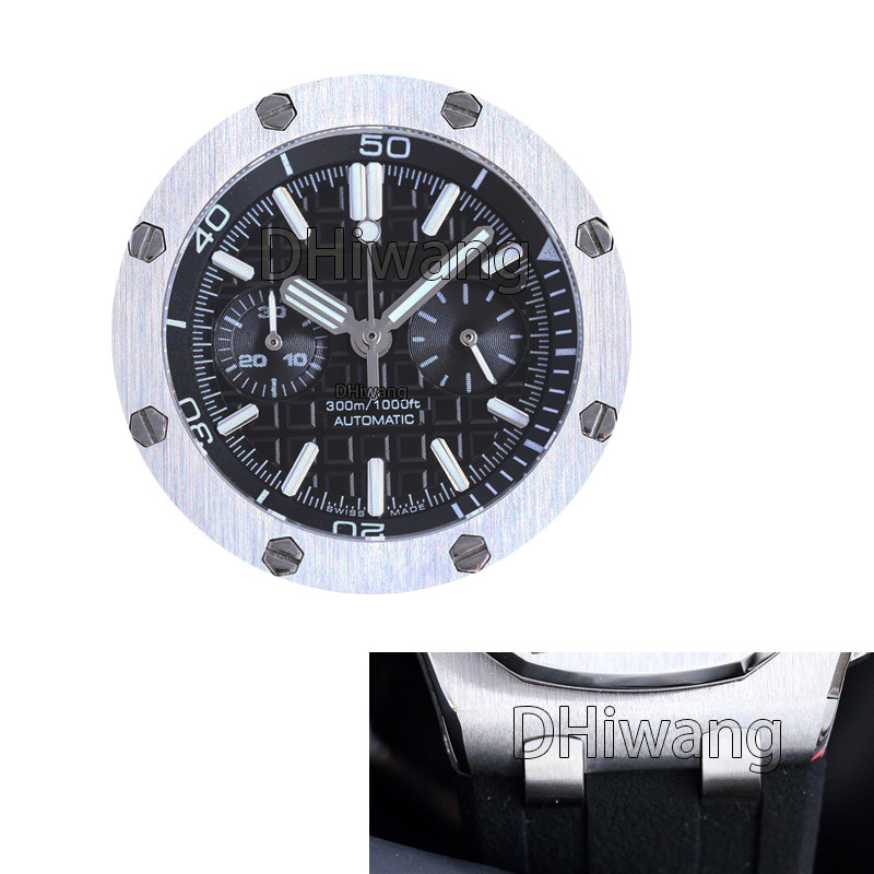

Men watch Automatic mechanical quality Transparent back cover Swiss Movement watches 26703 model Rubber Strap fashion Super Luminous waterproof 5ATM Wristwatch, Rubber strap & black blue