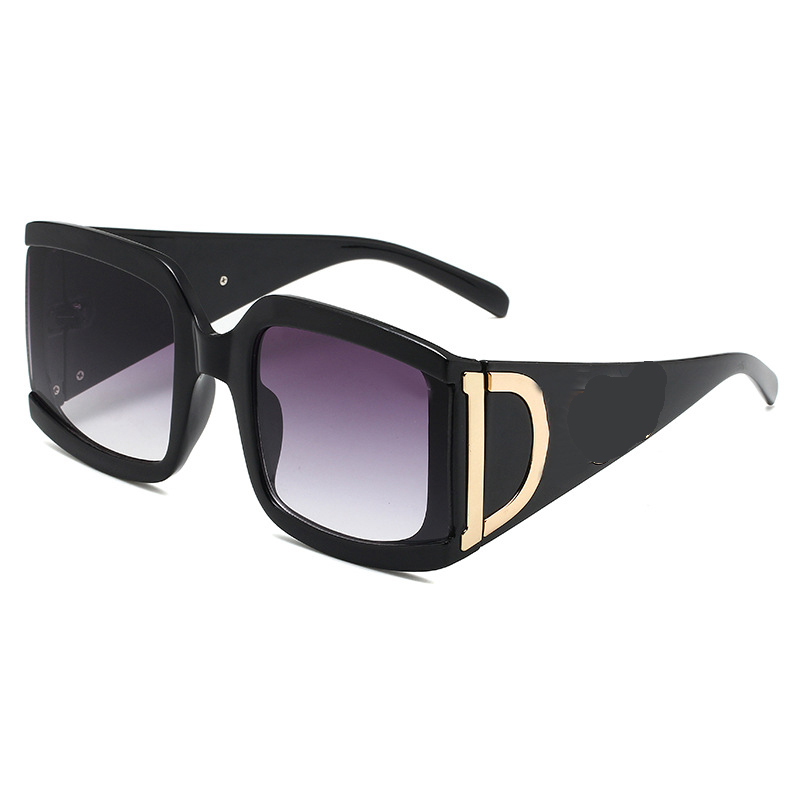 

Designer big frame Sunglasses mens side letter polarized Sunglass luxury fashion womens square summer sun glass gafas de sol mujer eyeglasses glasses with box case