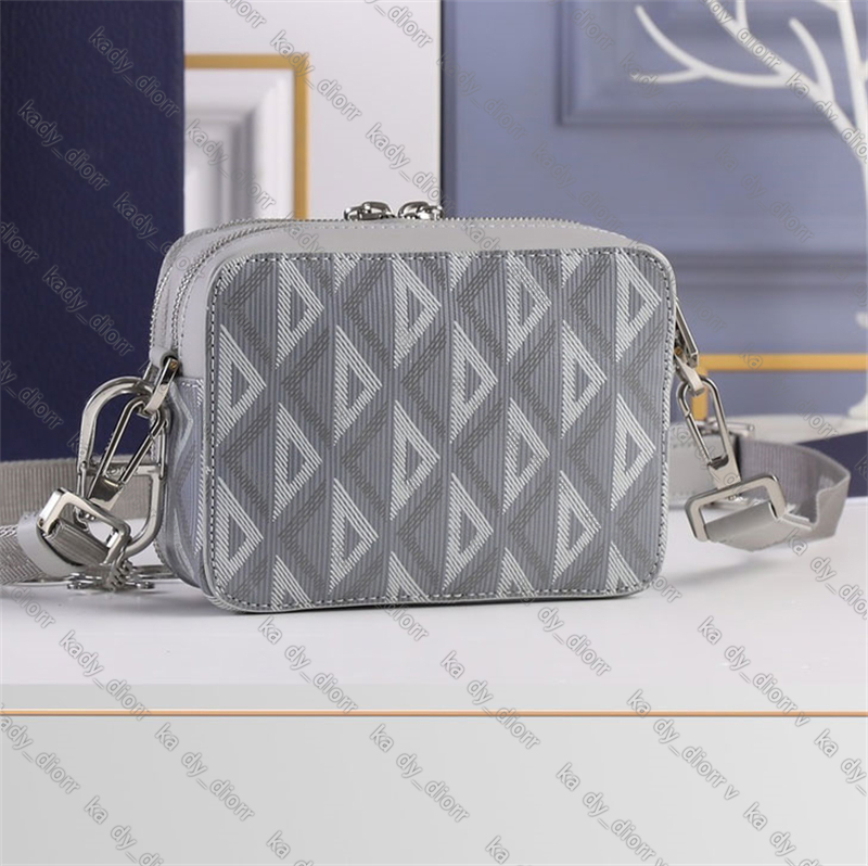 

lingot messenger bag messenger pouch gray cd diamond canvas Saddle flap smooth calfskin crossbody handbag nylon jacquard shoulder strap genuine leather purse 2022, Customize