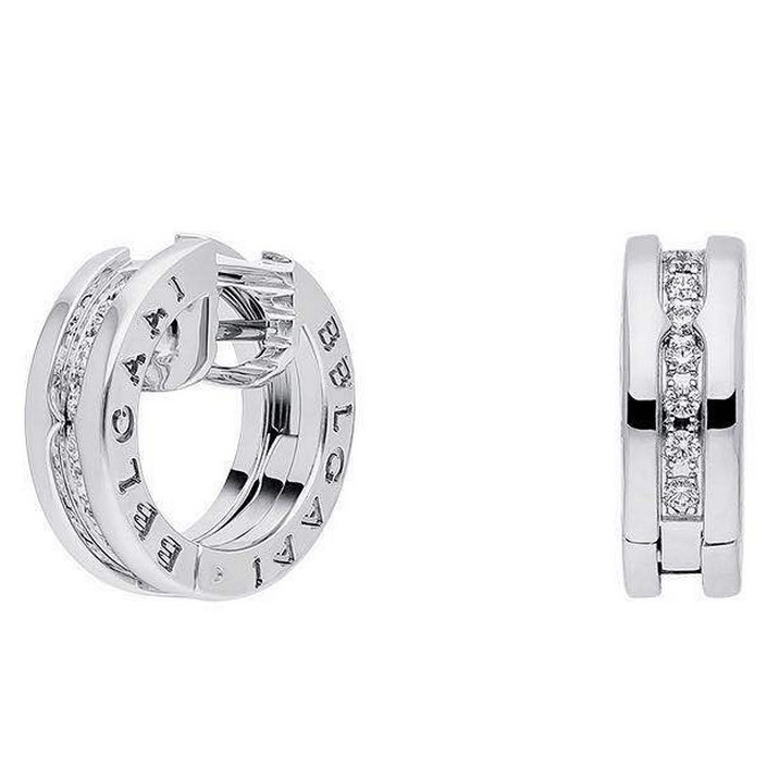 

BUIGARI quality earring luxury jewelry stud 18K gold plated designer official reproductions earrings classic style 925 silver needle