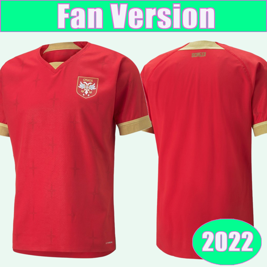 

2022 Serbia National Team Mens Soccer Jerseys JOVIC KOLAROV VLAHOVIC SERGEJ MATIC LJAJIC Football Shirt, Qm8613 2022 home no patch