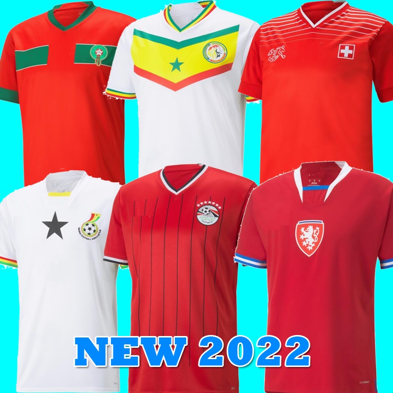 

2022 2023 Morocco soccer jersey Senegal MANE Hakimi Ghana Egypt Mohamed Salah Switzerland maillot Serbia MAHREZ Ziyech national team KOUYATE football shirt