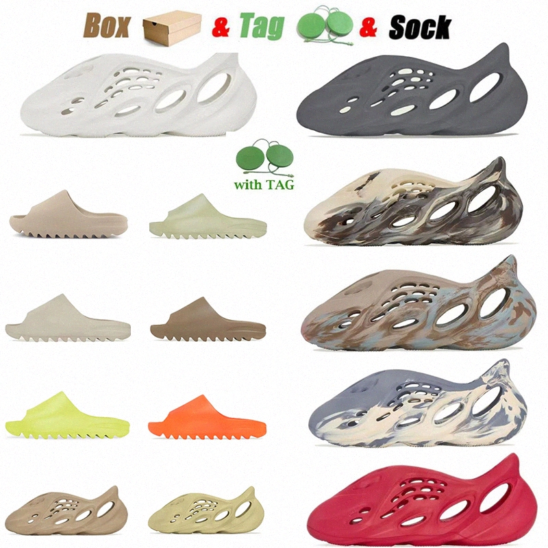

Slippers designer mens mx grey eva rubber ladies slippers black bone white resin ochre desert sand agate pure anthracite foam yeezys slides slippers yeezies slides