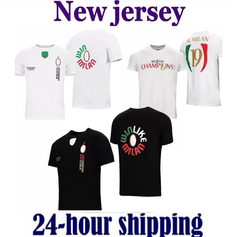 

IBRAHIMOVIC 22 23 AC Championship T-shirt soccer jersey GIROUD BENNACER KESSIE ROMAGNOLI CALHANOGLU TONALI REBIC 2022 2022 MILANS football shirt, Black