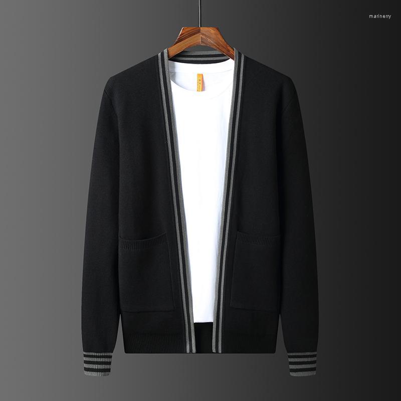 

Men's Sweaters Men's Vintage Cardigan Oversize Sweater V-neck Streetwear Loose Knitwear Tops All-match Casual Comfortable Male Knit Jack, Black
