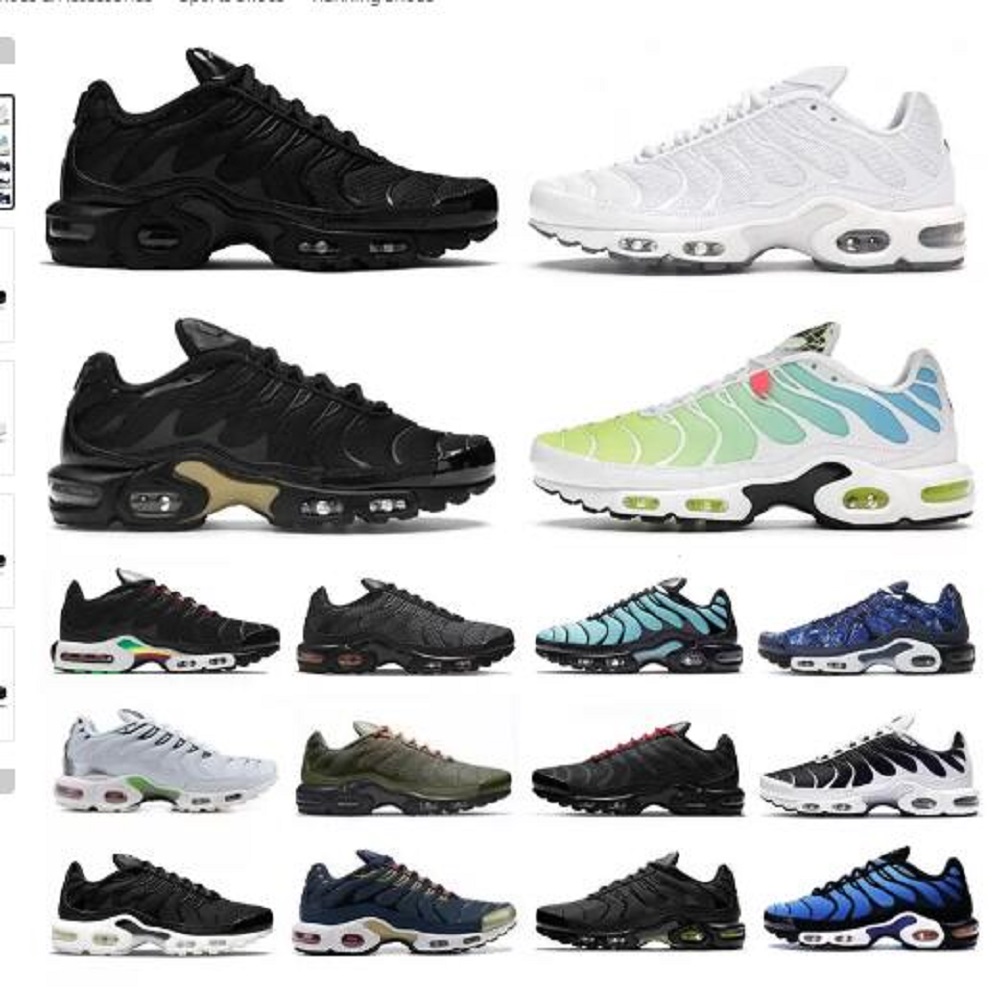 

Eur36-40 Tn Plus Mens Running Shoes Sneaker Triple Black White Red Hyper Jade Royal Blue Sunset Gradient Neon Green Olive Reflective Men Trainers Sports Sneakers, #3