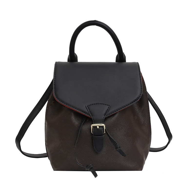 

Women's Backpacks School Bags Luxury Black leather men Backpack Fashion Designers Students Shoulder Bag Mini Cross Body Purses Phone Bag Letter Top, Black lattice 7322