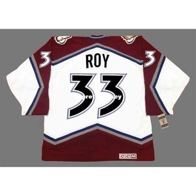

Wholesale Mens Patrick Roy 2001 Ccm Vintage Home Cheap Retro Hockey Jersey, White