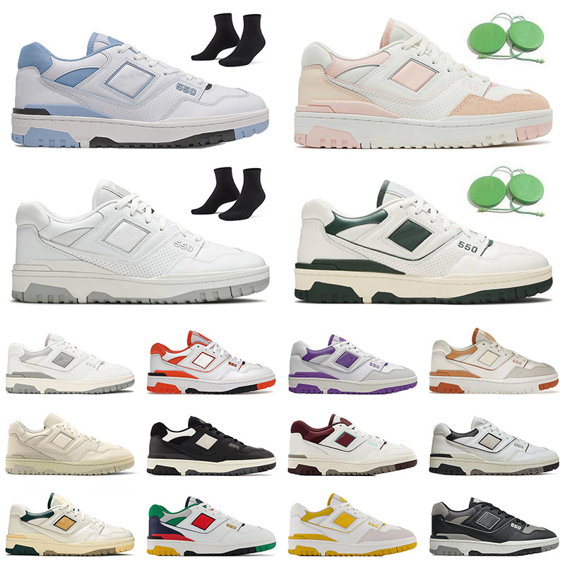 

Big Size US 11 New B550 Basketballs Shoes 550 Evergreen UNC Rich Paul BB550 Men Women Trainers White Pink Au Lait Auralee Syracuse Cream Black Silver Sports Sneakers, 36-45 black cream white