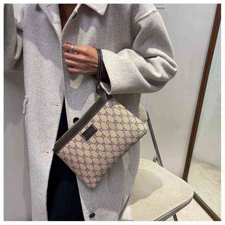 

Factory Online Export Designer Bags High End Large Capacity Tote Fashion 2022 Summer Shoulder Women's Portable and Style, Khaki