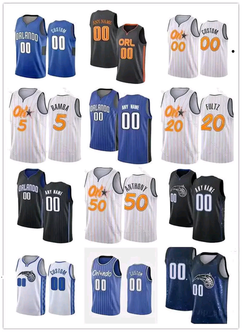 

75th Custom Men Youth Orlando''Magic''Penny 1 Hardaway''Tracy 1 McGrady''Chuma 3 Okeke Moritz 21 Wagner Basketball Jerseys, Color