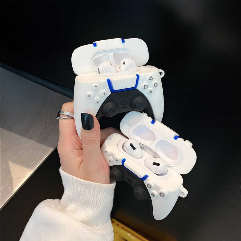 Console de jeu PS 5 GamePad PS5 Case pour AirPods 1 2 3 PRO Télécommande Poignée Téléphone Écouteur Couvercle de casque pour pods d'air