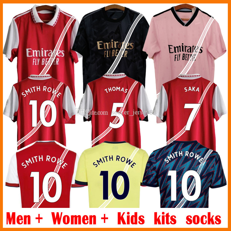 

21 22 23 soccer jerseys Gunners PEPE SAKA ODEGAARD THOMAS WILLIAN NICOLAS TIERNEY SMITH ROWE jersey 2022-23 Men Kids kit women 2021 2022 2023 football shirts, 22-23 men away