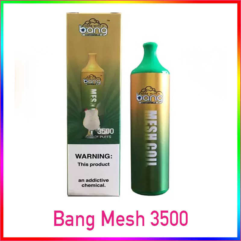 

Bang mesh coil 3500 PUFFS Disposable E cigarette 10ml Pre-Filled 1400mAh Power Battery vapes pen starter kit VS LIO boom cigvapes