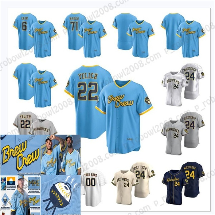 

27 Willy Adames Brewers 2022 City Connect Andrew 24 McCutchen Jersey 22 Christian Yelich 39 Corbin Burnes Josh Harder Rowdy Tellez Eduardo Escobar Kolten Wong Cain, Mens/flex base/white