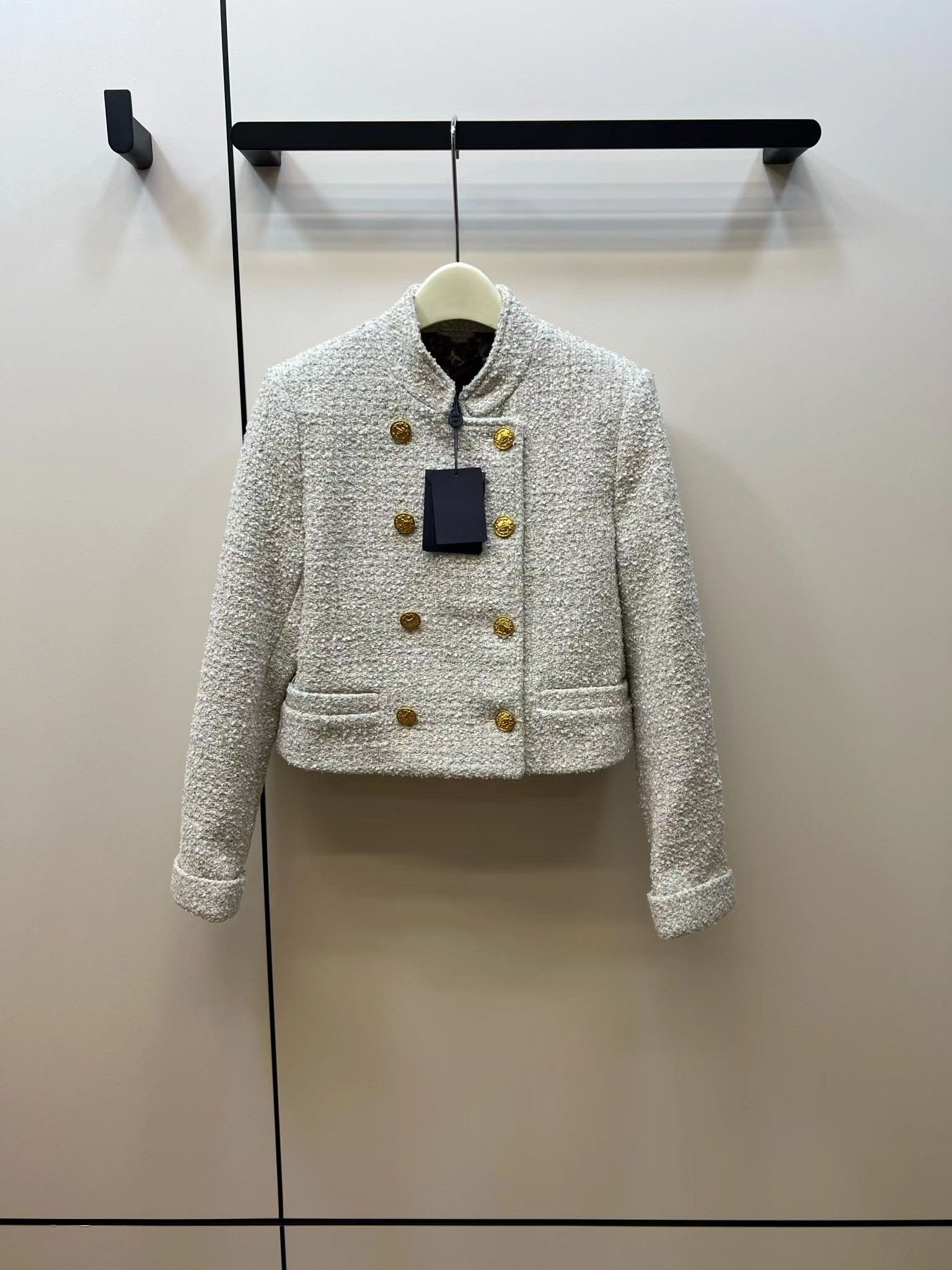 

Milan Runway Jackets 2022 Autumn Stand Collar Long Sleeve Print Women' Designer Coats Brand Same Style Outerwear 0801-12, Contrast color