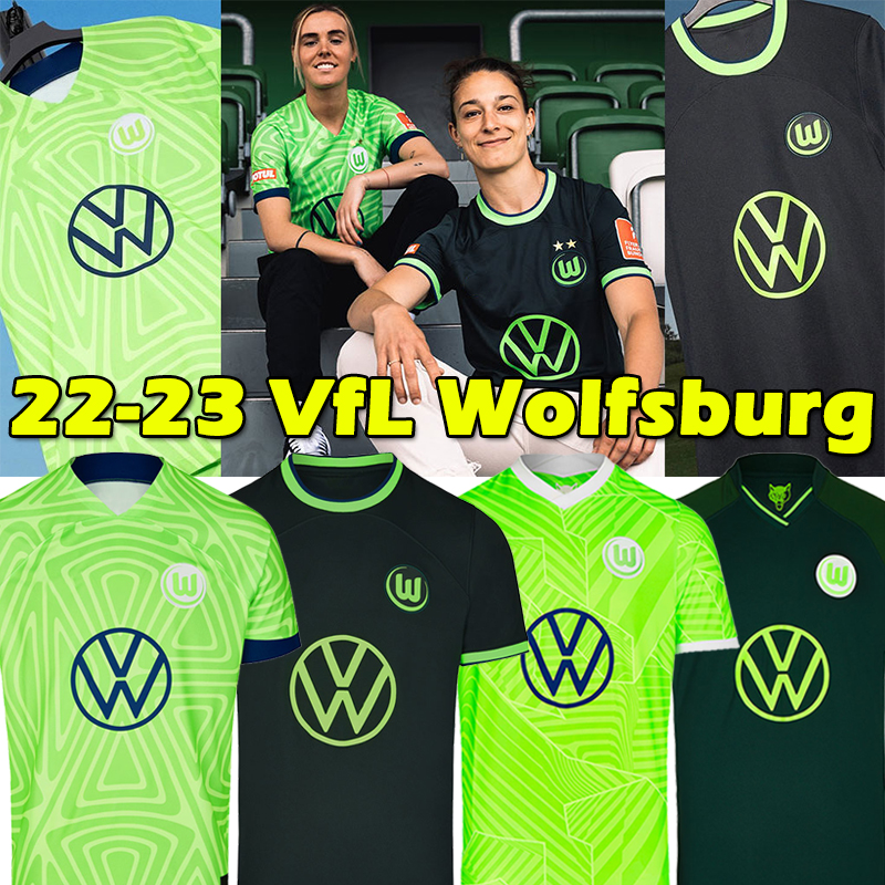 

22/23 VfL Wolfsburg soccer jersey 2021 2022 GINCZEK STEFFEN men kids kits home away MBABU BROOKS ARNOLD WEGHORST uniform football shirts Thai, Woerfusibao 21-22 home