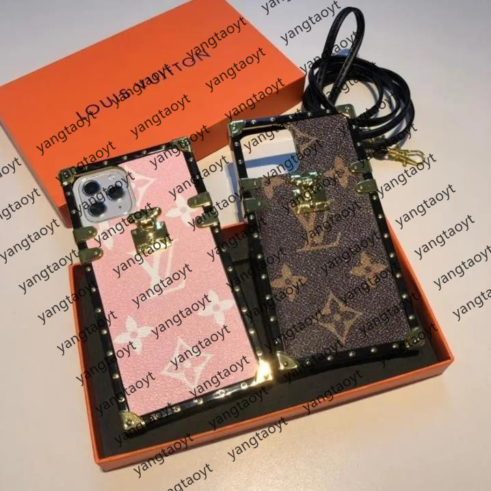 

Top Designers Square Phone Cases For iPhone 13 Pro Max 12 Mini 11 Xs XR X 8 7 Plus Fashion Print Designer Back Cover Luxury Mobile Shell CellPhone Case with lanyard, #5- red flowers l