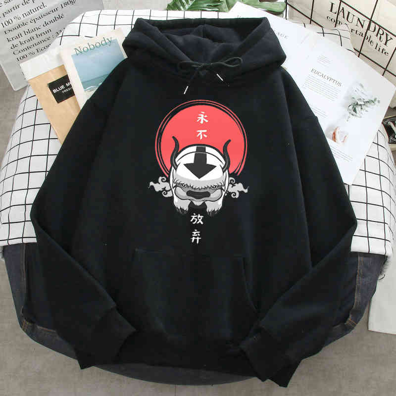 

Mens 2022 Fleece Hoodies Avatar the Airbender Harajuku Print Casual Loose Sweatshirts Male Fashion Long Sleeve Autumn Hoody, Khaki