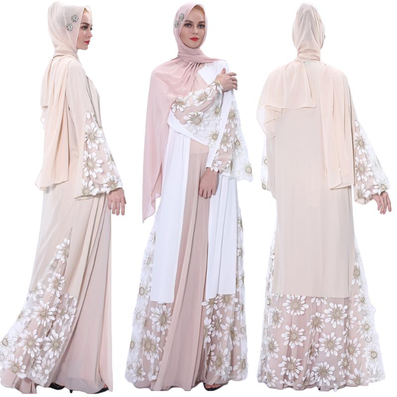 

Ethnic Clothing Luxury Kimono Abaya Open Cardigan Dubai Maxi Dress Muslim Women Floral Long Party Gown Islamic Robe Cocktail Abayas